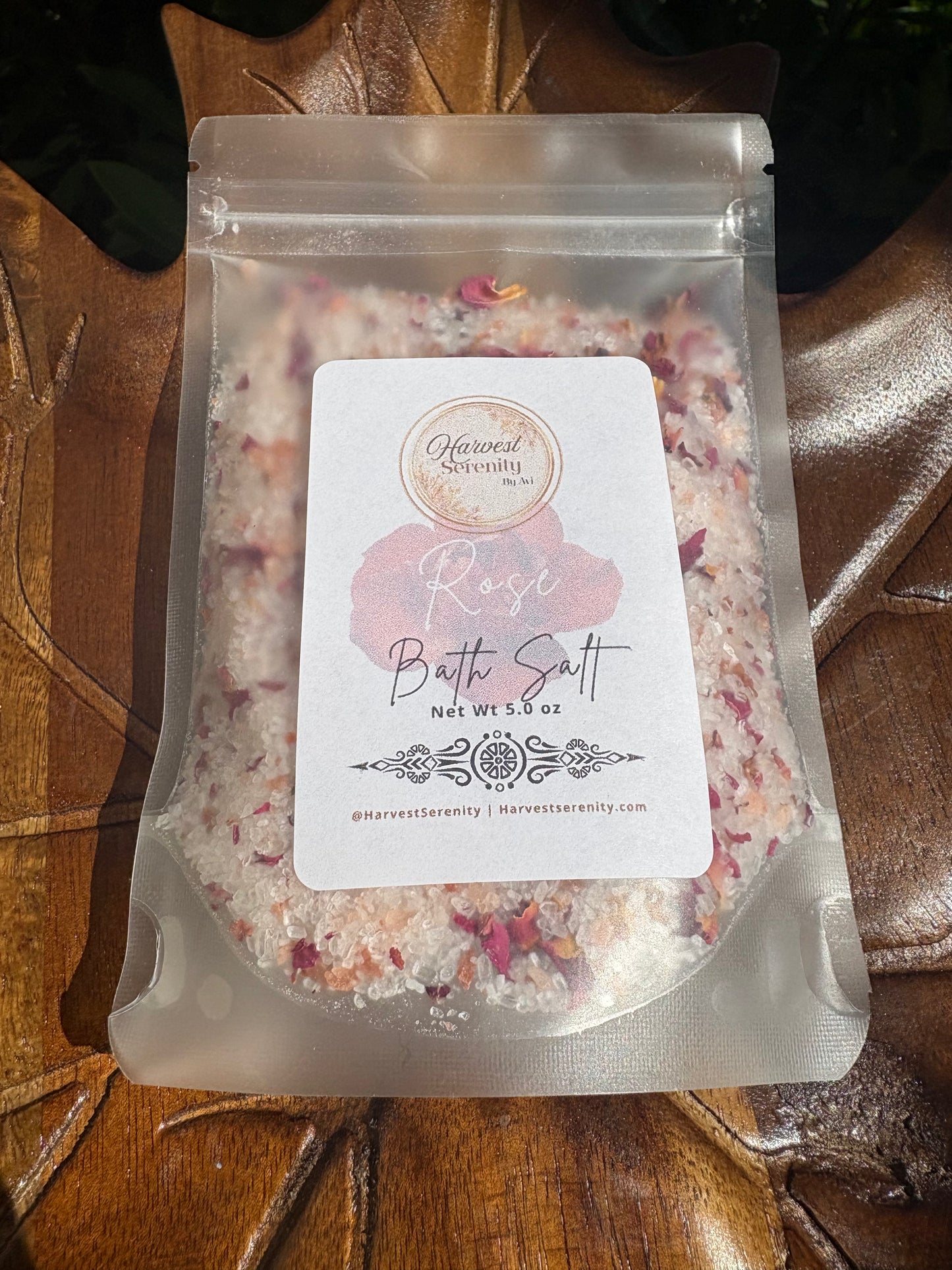 Rose Bath Salt Pouch